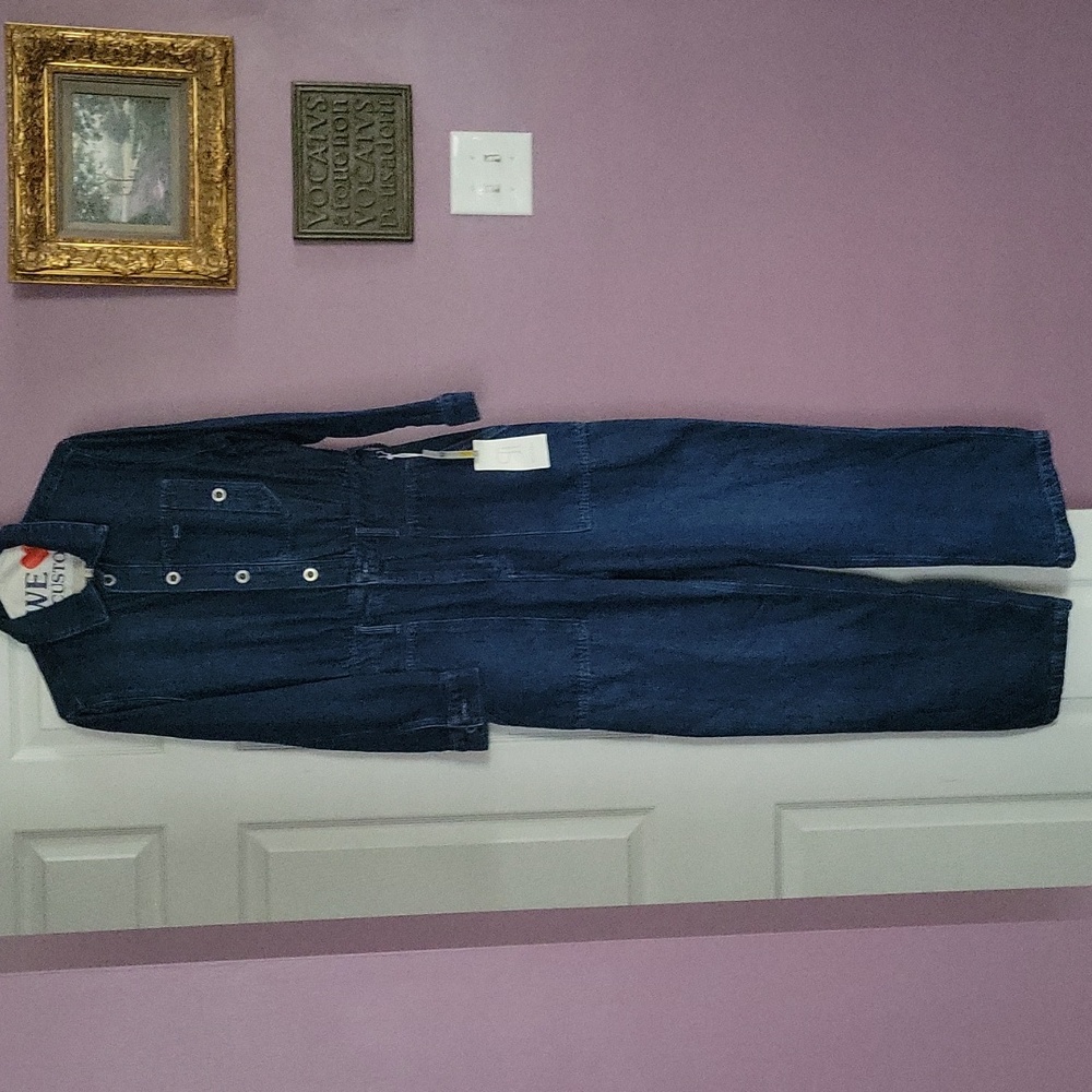 Anthropologie Pilco denim coveralls.  Perfect for casual events.